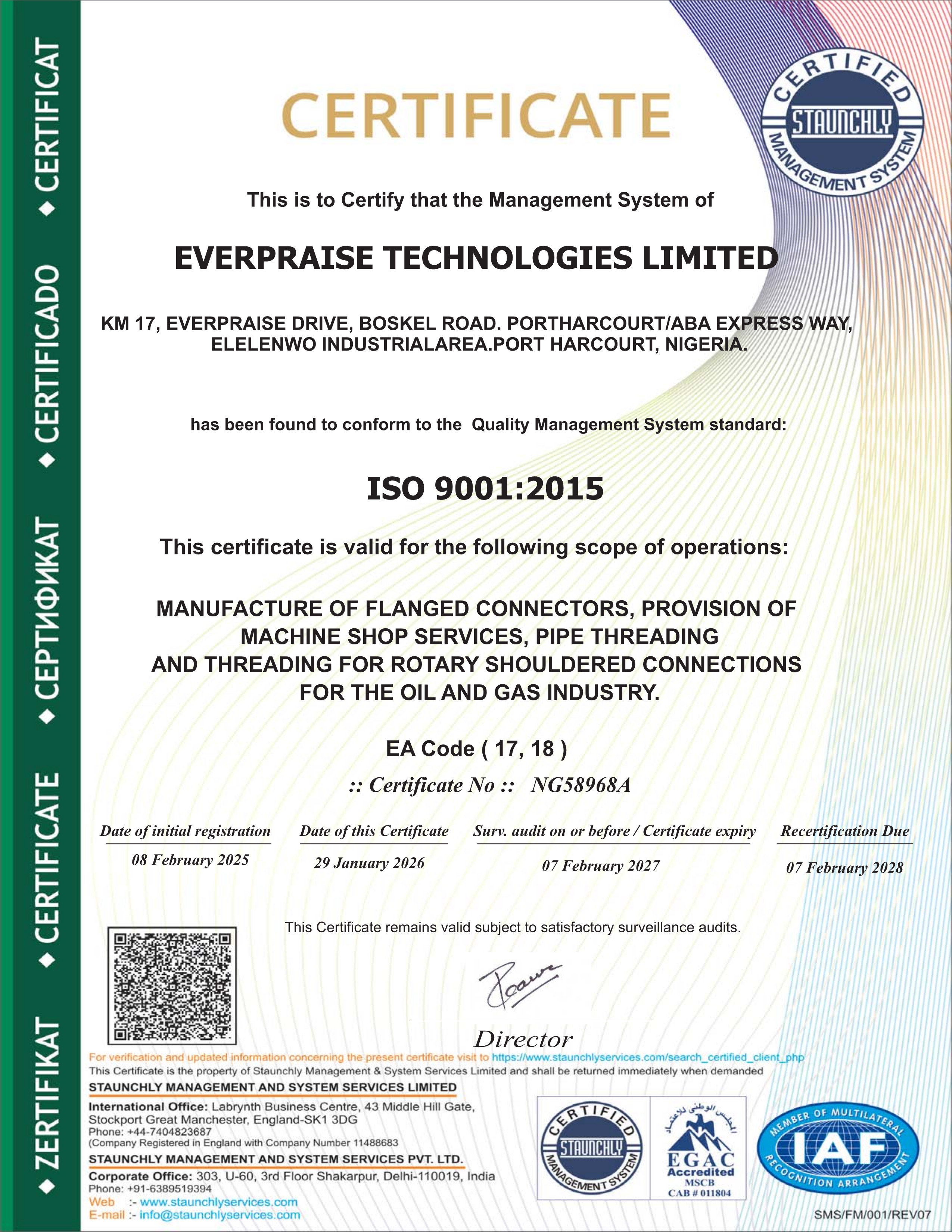Everpraise ISO 9001:2015